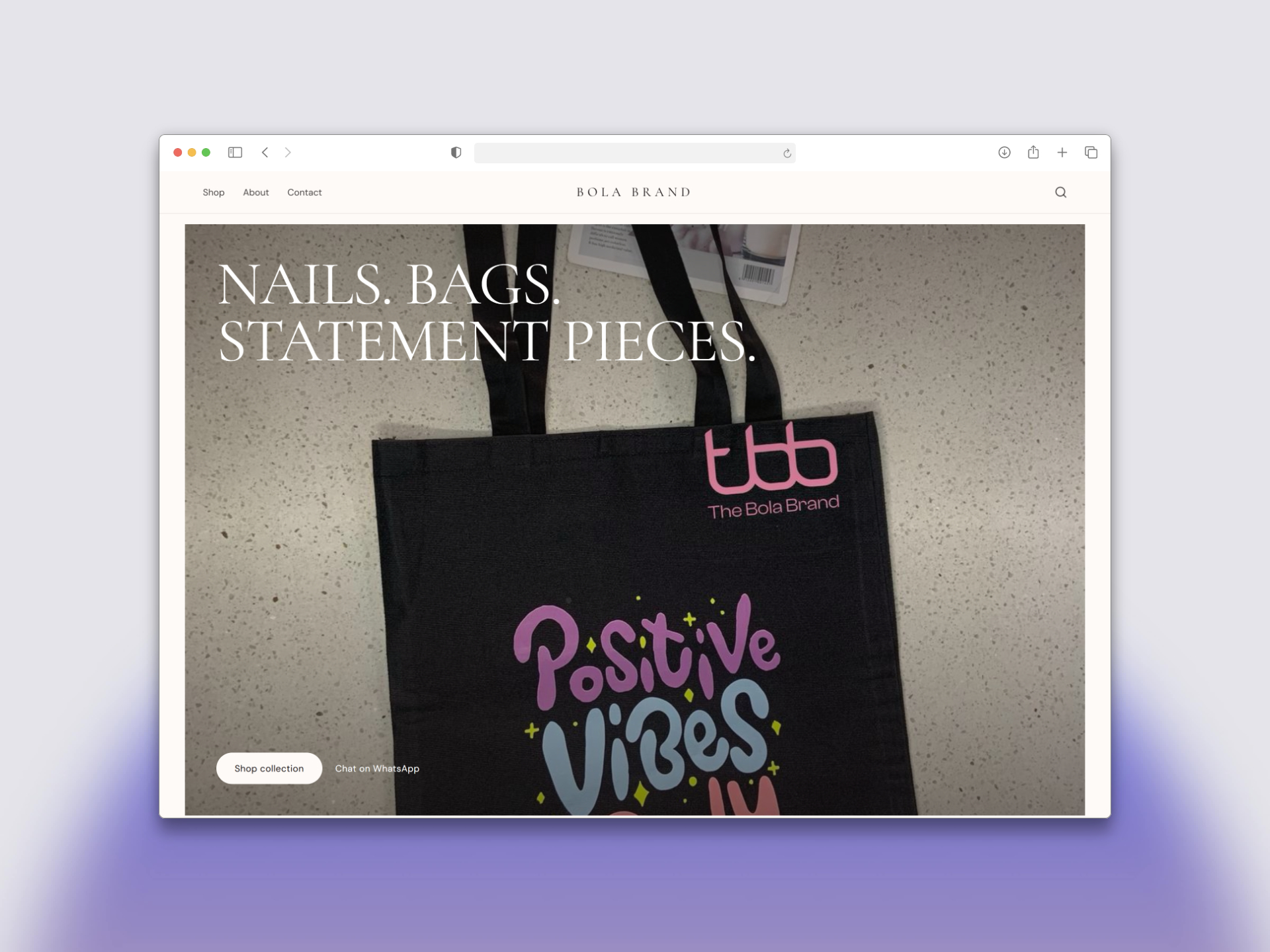 Bola Brand — E-Commerce Website designed and built by Afeez Ademola Sule